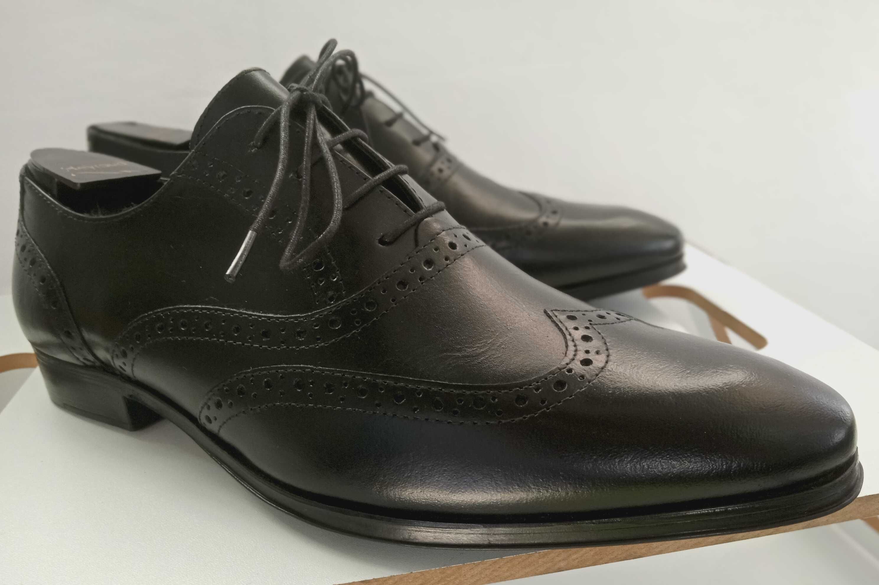 Pantofi oxford wingtip Asos 44 piele naturala