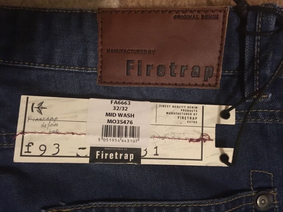 Дънки прави Firetrap Gambit 32W 32L