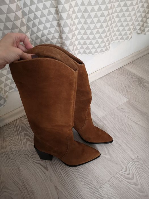 Cizme Mango din piele intoarsa