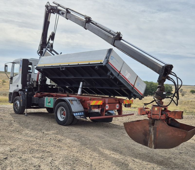 Iveco Eurocargo 13E180 ,Basculabil,Macara HIAB!!! Radiocomanda!!!