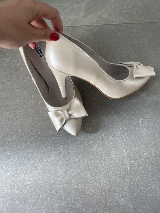 Pantofi stiletto piele naturala