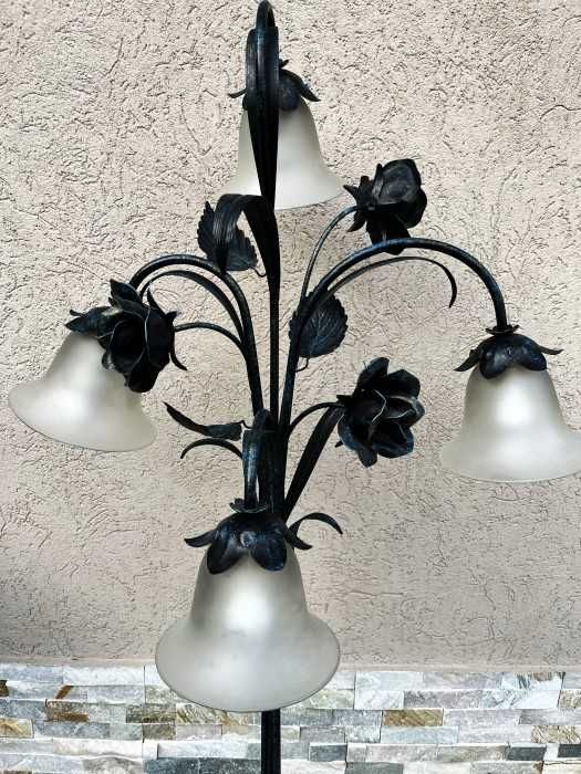 Superb set Art Nouveau Florentine Florence-candelabru-lampa-Italia