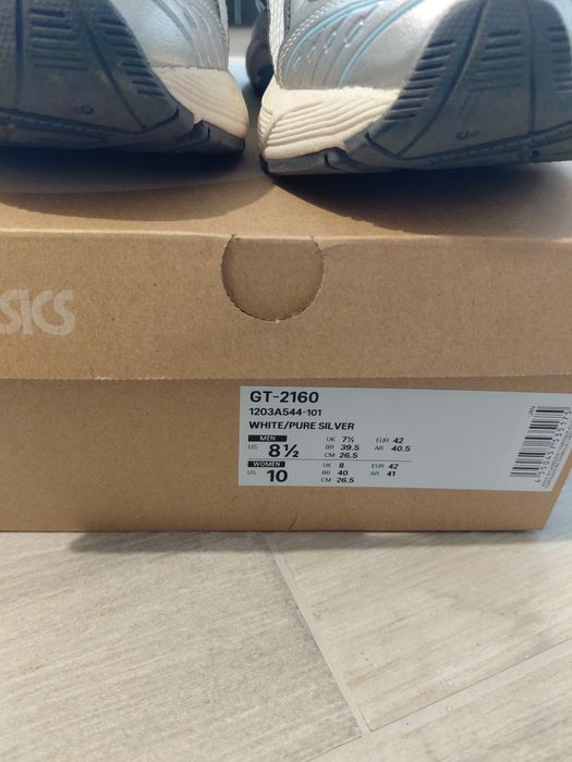 asics gt-2160 white pure silver baby blue