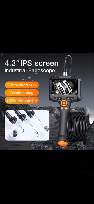 Camera endoscopica HD 5 metri, cablu rigid