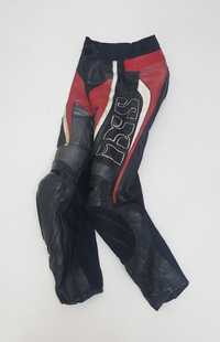 Pantaloni moto IXS piele naturală cu protecții genunchi, coapse, nr 52