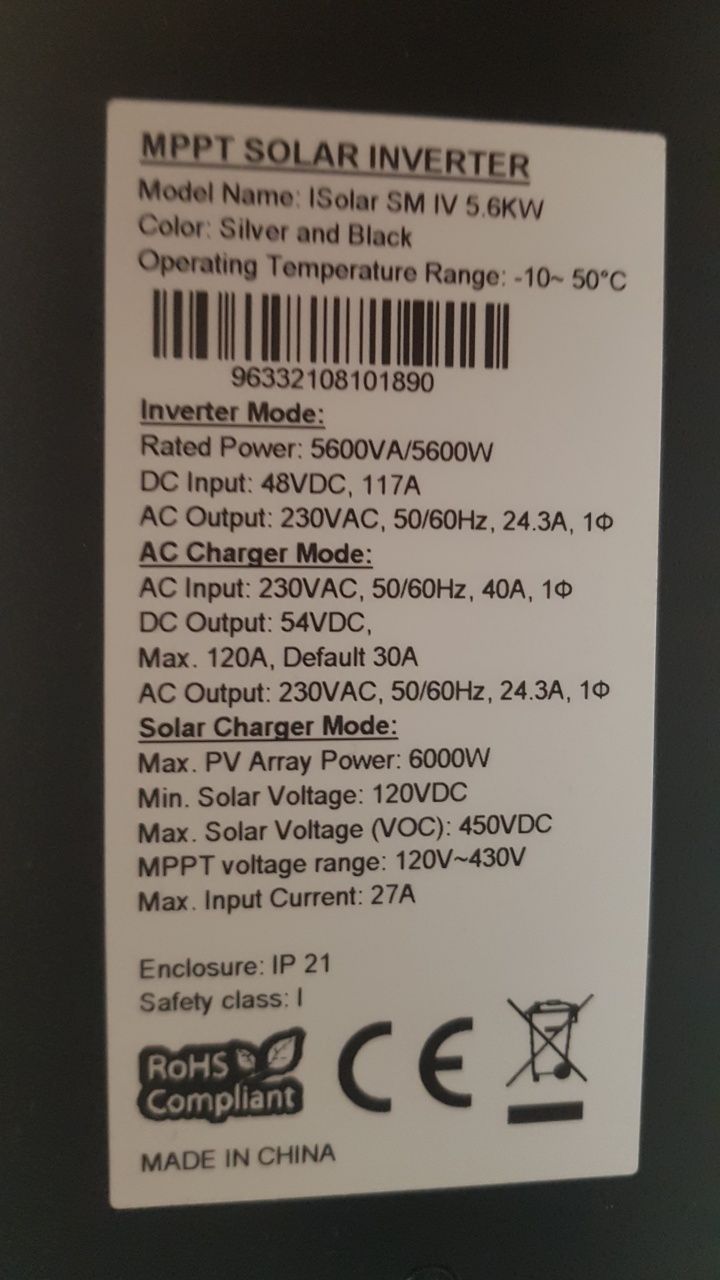 inverter solar SM IV 5,6 KW