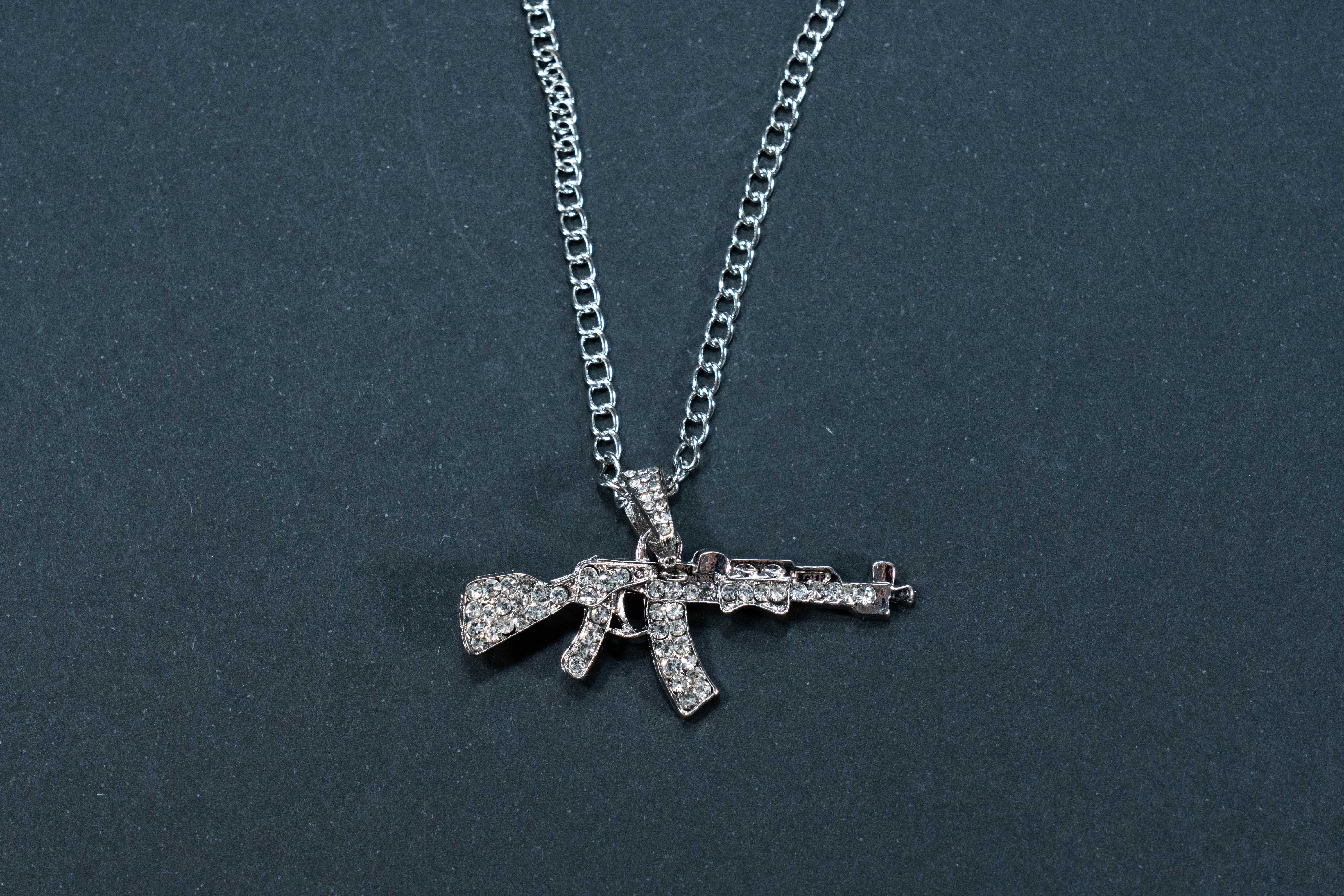 AK47 Silver Necklace