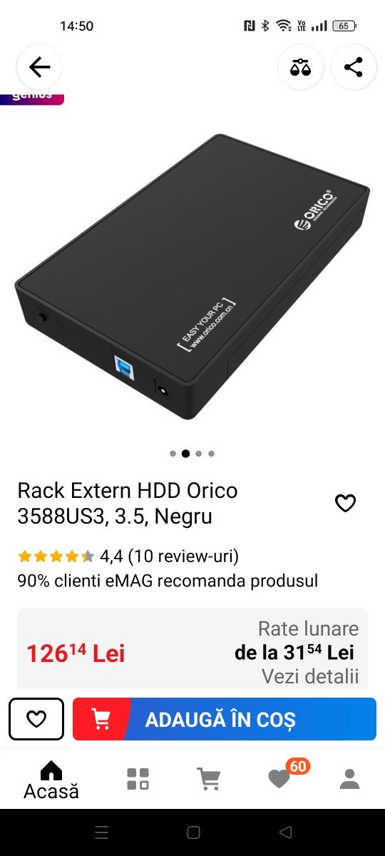 Carcasa pt hard disk extern usb3.0.