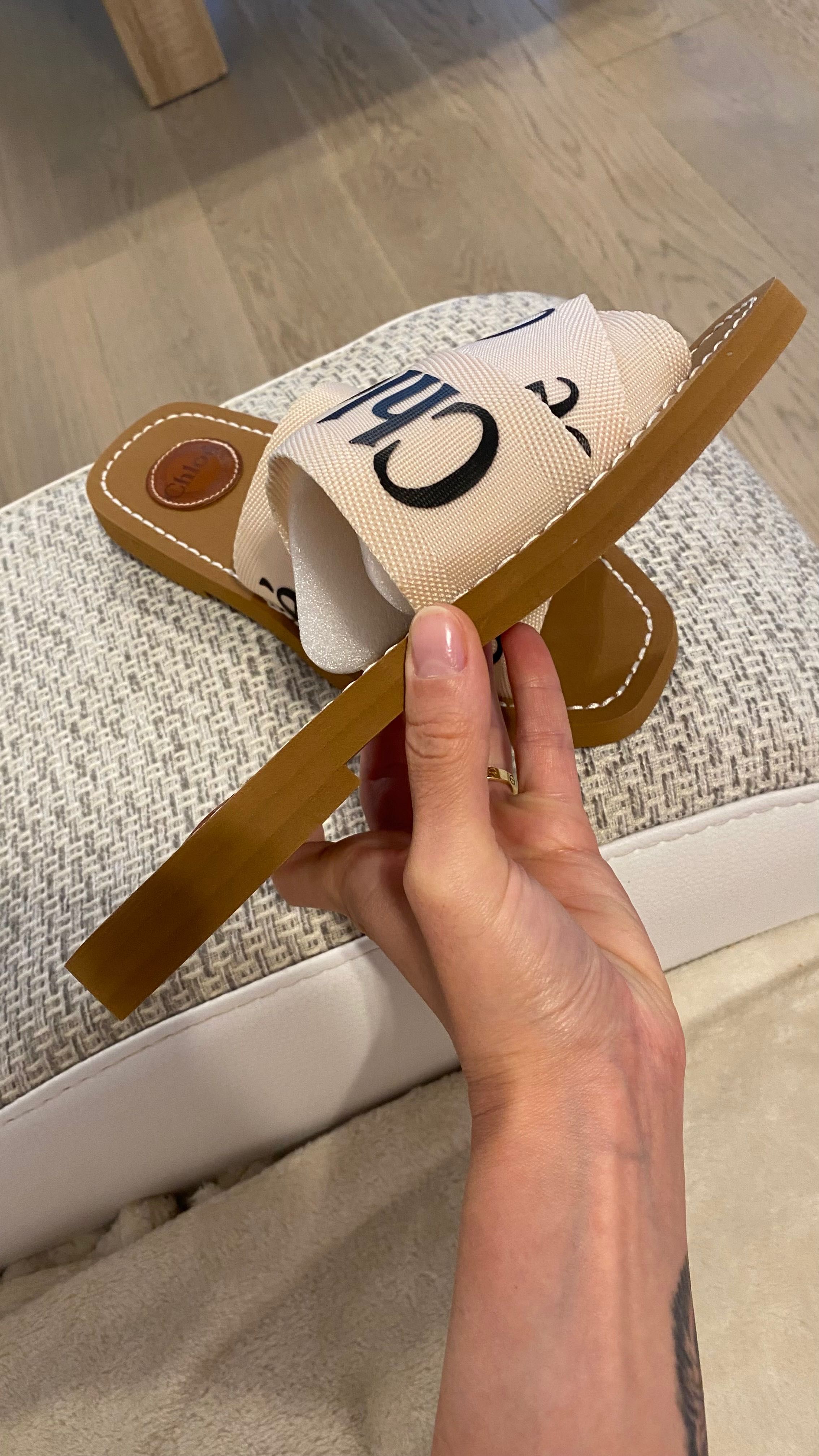 Chloe canvas bej 38