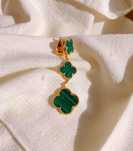 Златни обеци -Van Cleef & Arpels VCA Magic Alhambra earrings, 3 motifs