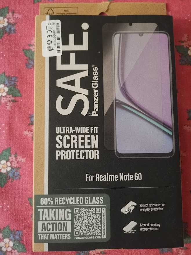 Realme Note 60 със слушалки ttec и протектор