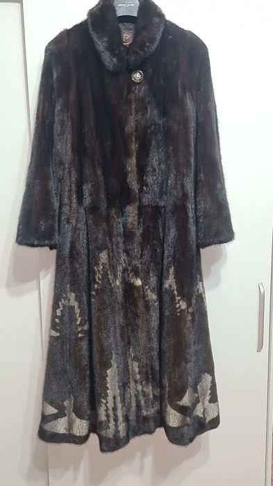 Норковая шуба из цельного меха