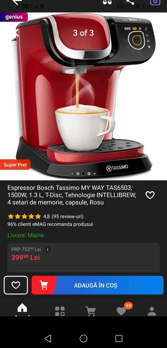 Espressor Tassimo Bosch my way 2 TAS6503