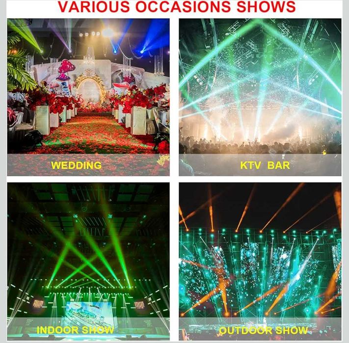 Флаш LED движеща се глава парти проектор 7x10w rgbw