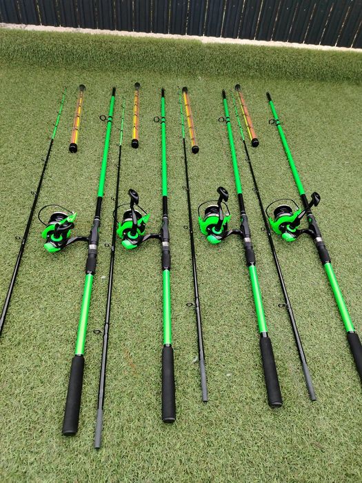 SET 4 Lansete carbon FEEDER Fl Aqua FORCE 3m + 4 Mulinete Qc 6000 7 ru