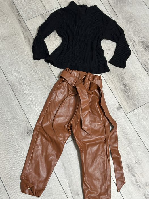 Set fetite pantaloni piele 2-3 ani