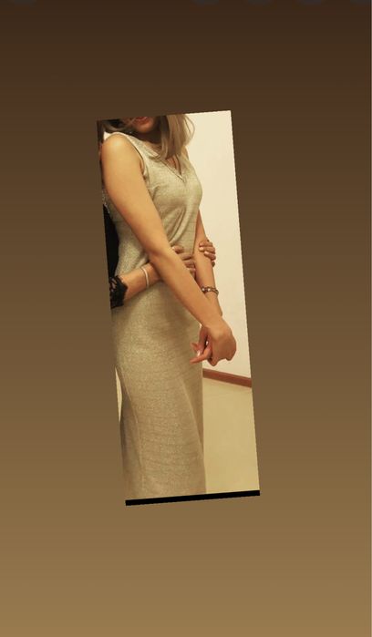 Вечернее платье золотистый