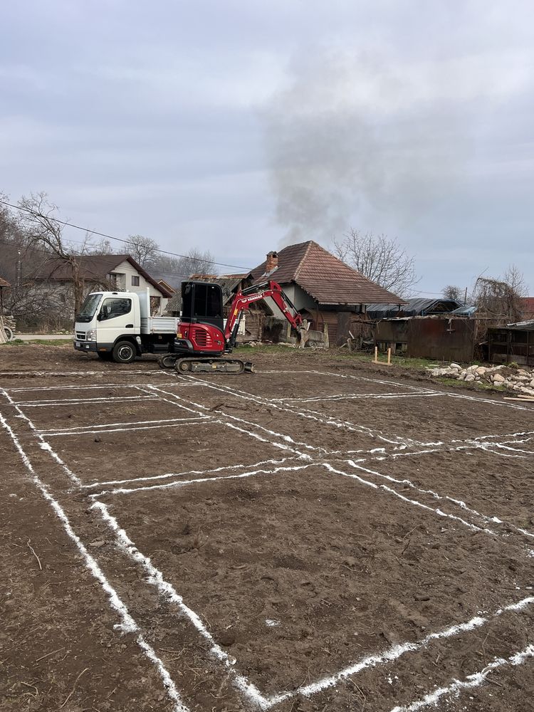 Transport cu camioneta basculabila si macara