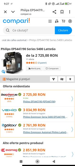 Philip 5400 aparat cafea