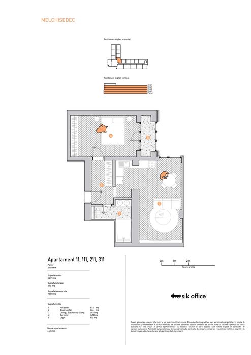 Apartament 2 Camere direct de la Dezvoltator/Melchisedec Residence