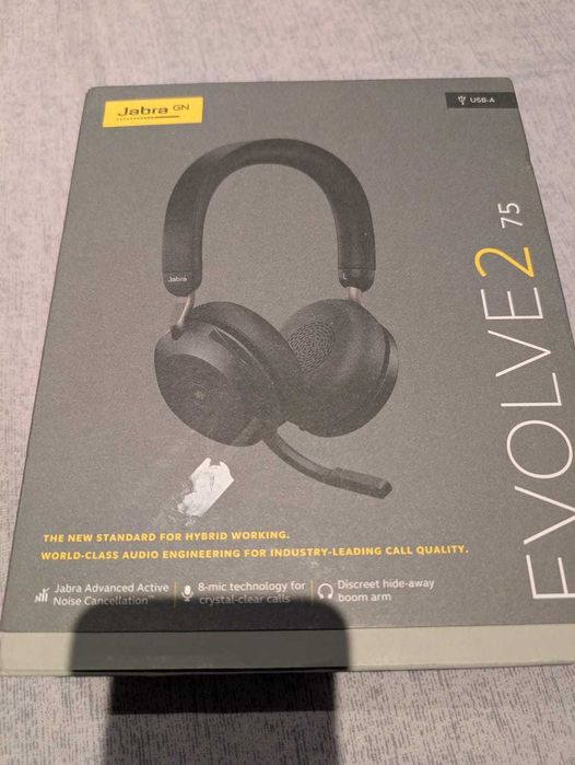 Casti Jabra Evolve2 75 USB-A Bluetooth Microfon Negru