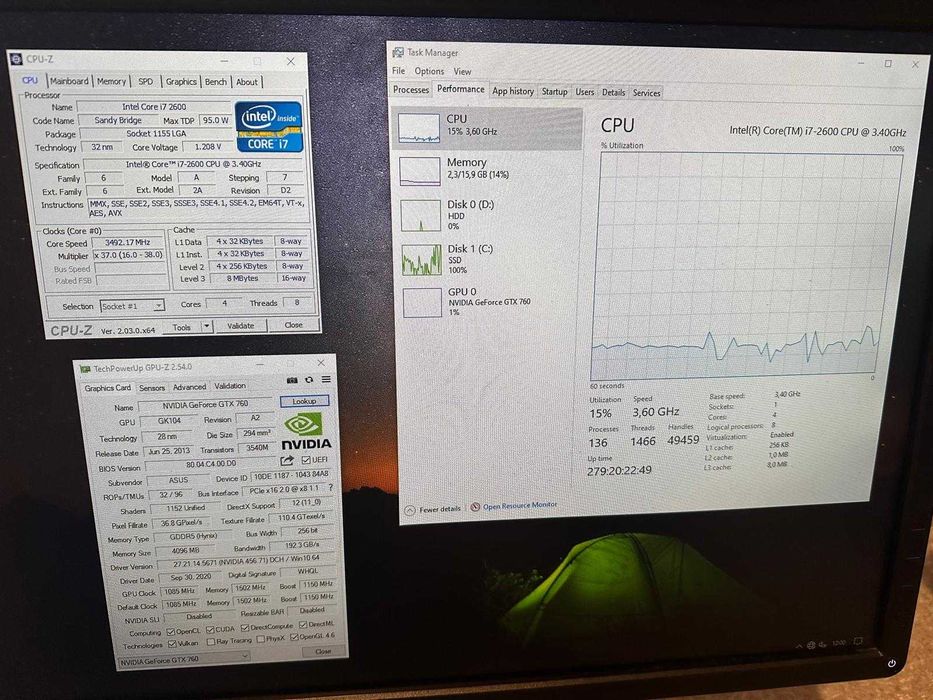 PC Gaming I7 2600 16GB Ram SSD 256GB Hdd 1TB PV GTX 760 4GB