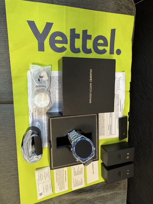 КАТО НОВ 49mm Huawei Watch Ultimate Гаранция Yettel 2027 г. Blue