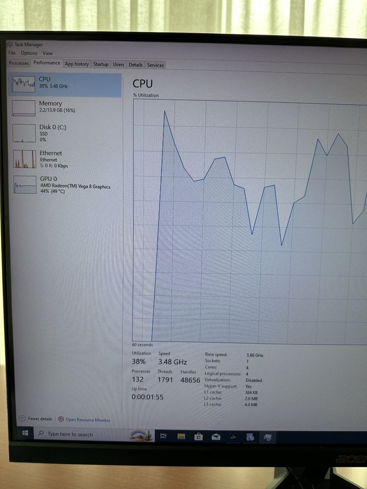 Pc Gaming , AMD 3200G 3.6Ghz , 16GB DDR4, 1TB SSD, AMD Radeon Vega 8