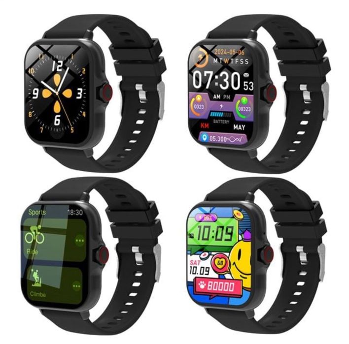 Smartwatch Negru Preluare Apeluri, Pedometru, Masurare tensiune etc