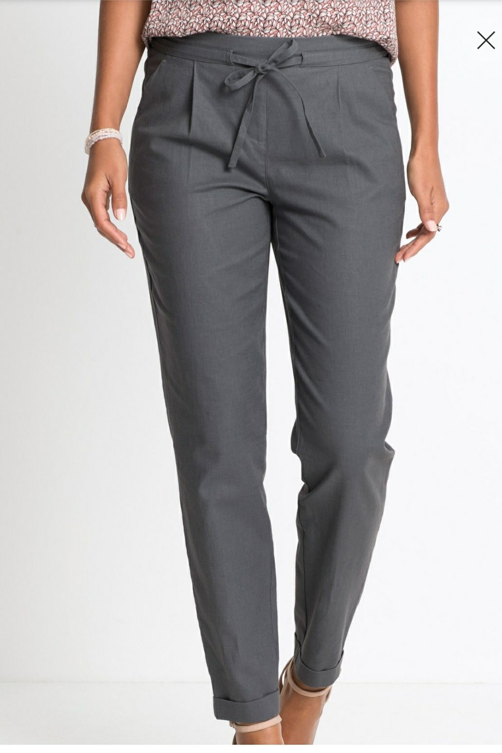 Pantaloni din in Germania,noi,gri petrol ,superbi M