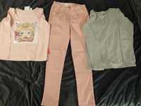 Set pantaloni,blugi LC Waikiki,bluze Emoji fete mar.128-134 cm,8-9 ani