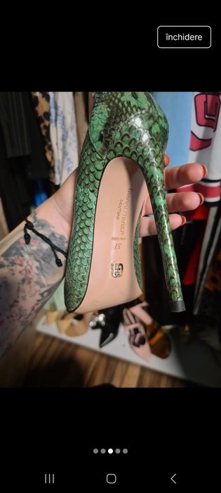 Pantofi piele de cobra