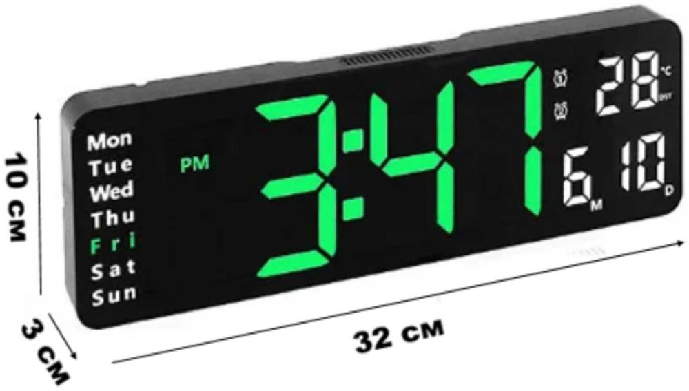Часы электронные цифровые настенные и настольные DS-6629