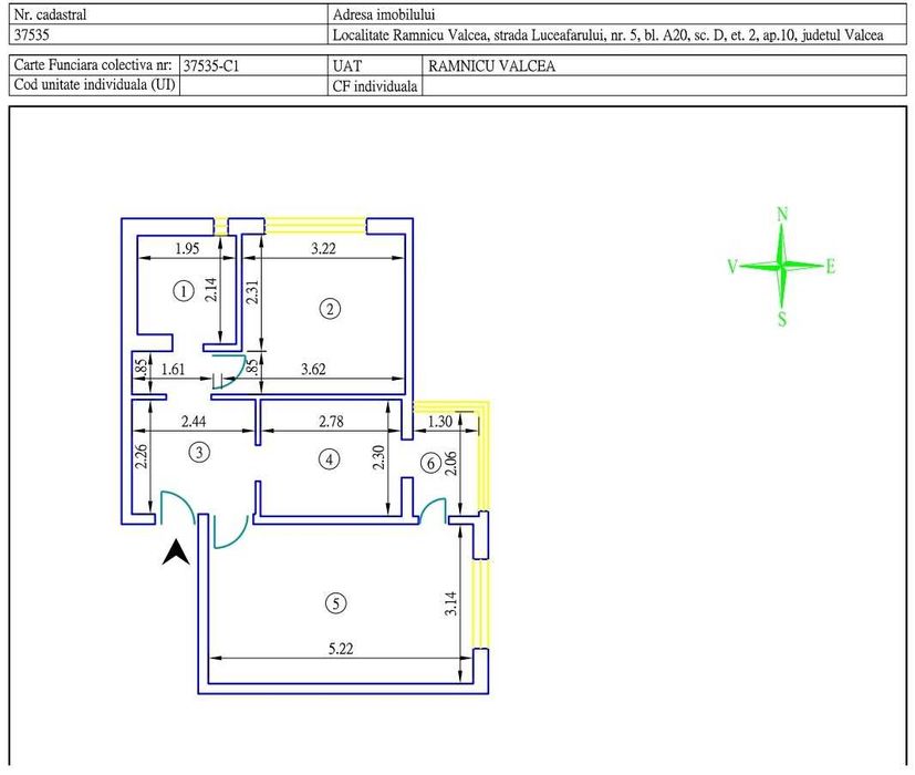 2 Camere Str Lucreafarului Ostroveni etaj 2