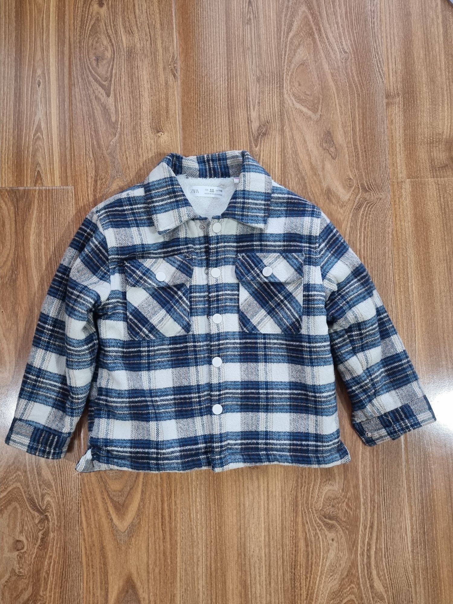 Jacheta tip camasa Zara, cu imitatie de lână de miel