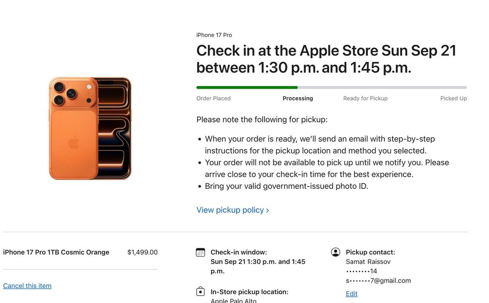 Iphone 17 PRO 1 Tb Cosmic Orange 27го сентября Алматы