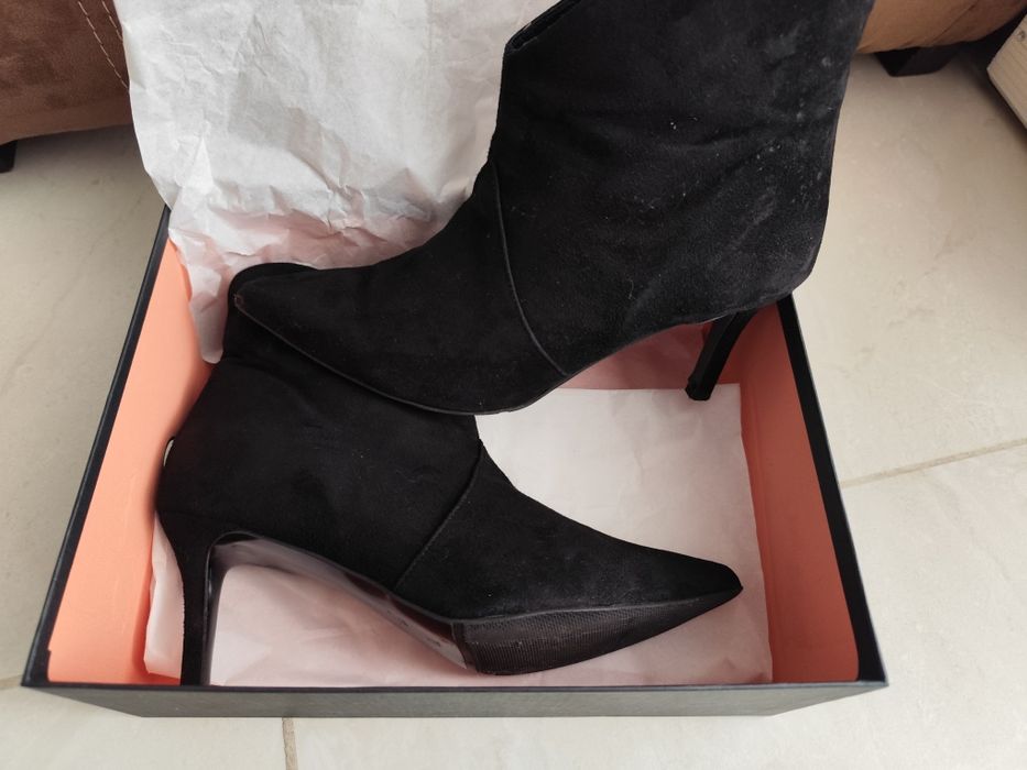 Ghete dama toc cui, piele, 39