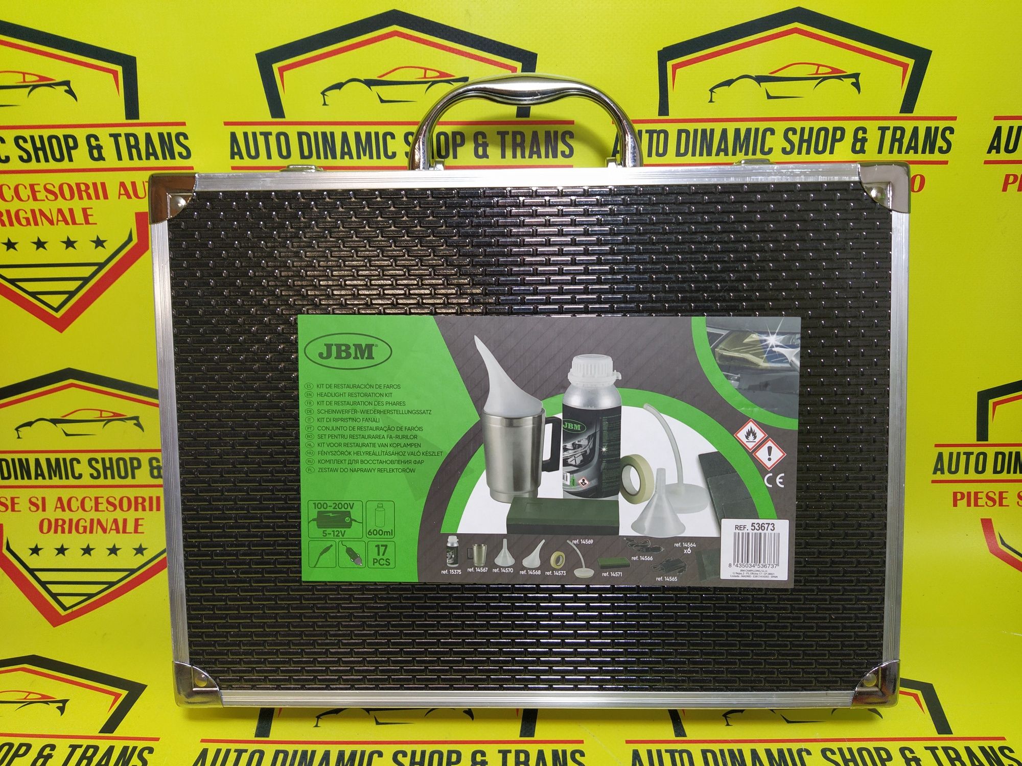 Kit restaurare faruri auto cu polimer lichid 600 ml  JBM  Nou  Sigilat