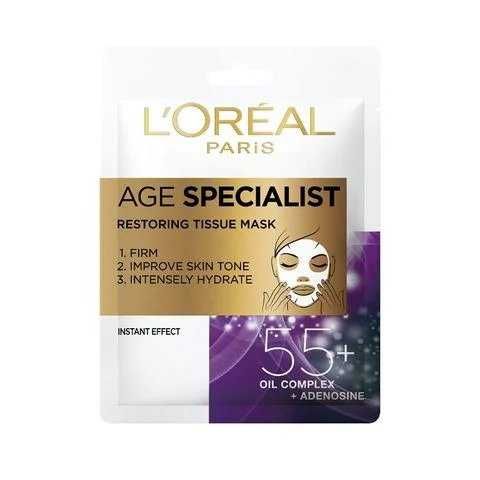 Комплект 2 броя крем L'Oréal 55+, 1 брой Маска за лице Age Specialist