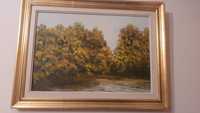 Vânzare tablou cu pădure, pictor Nicolae Blei,an 1998