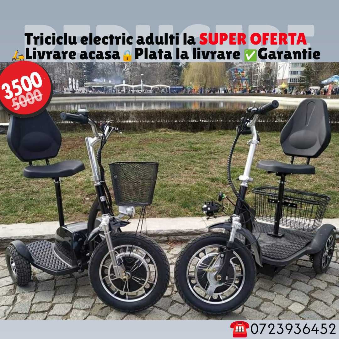 -30% PROMO! Tricicleta Trotineta Electrica /Siligat nou, livrare acasa