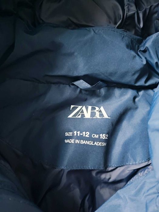 Детско зимно яке Zara 152 см в синьо