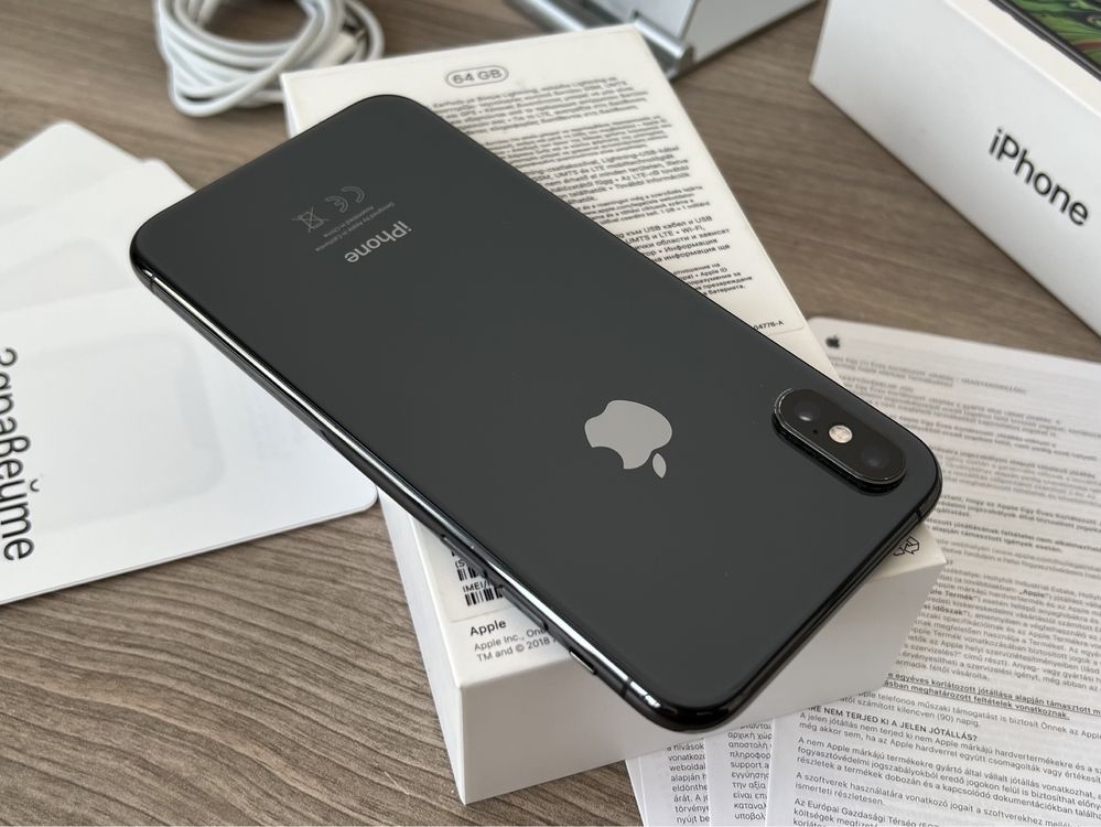 iPhone Xs, 64GB, Space Gray, КАТО НОВ, 100% батерия, ГАРАНЦИЯ!