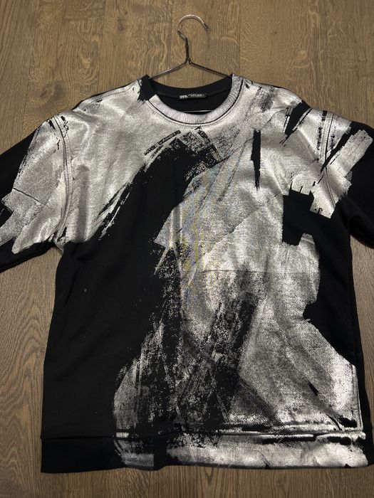Блуза ZARA с метален ефект