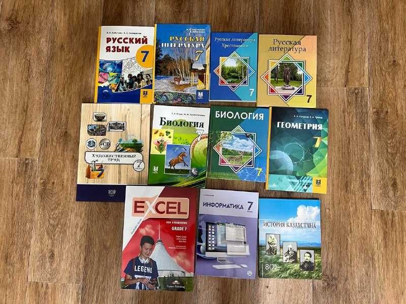 7 класс алгебра, геометрия, история Казахстана, информатика, Excel 7