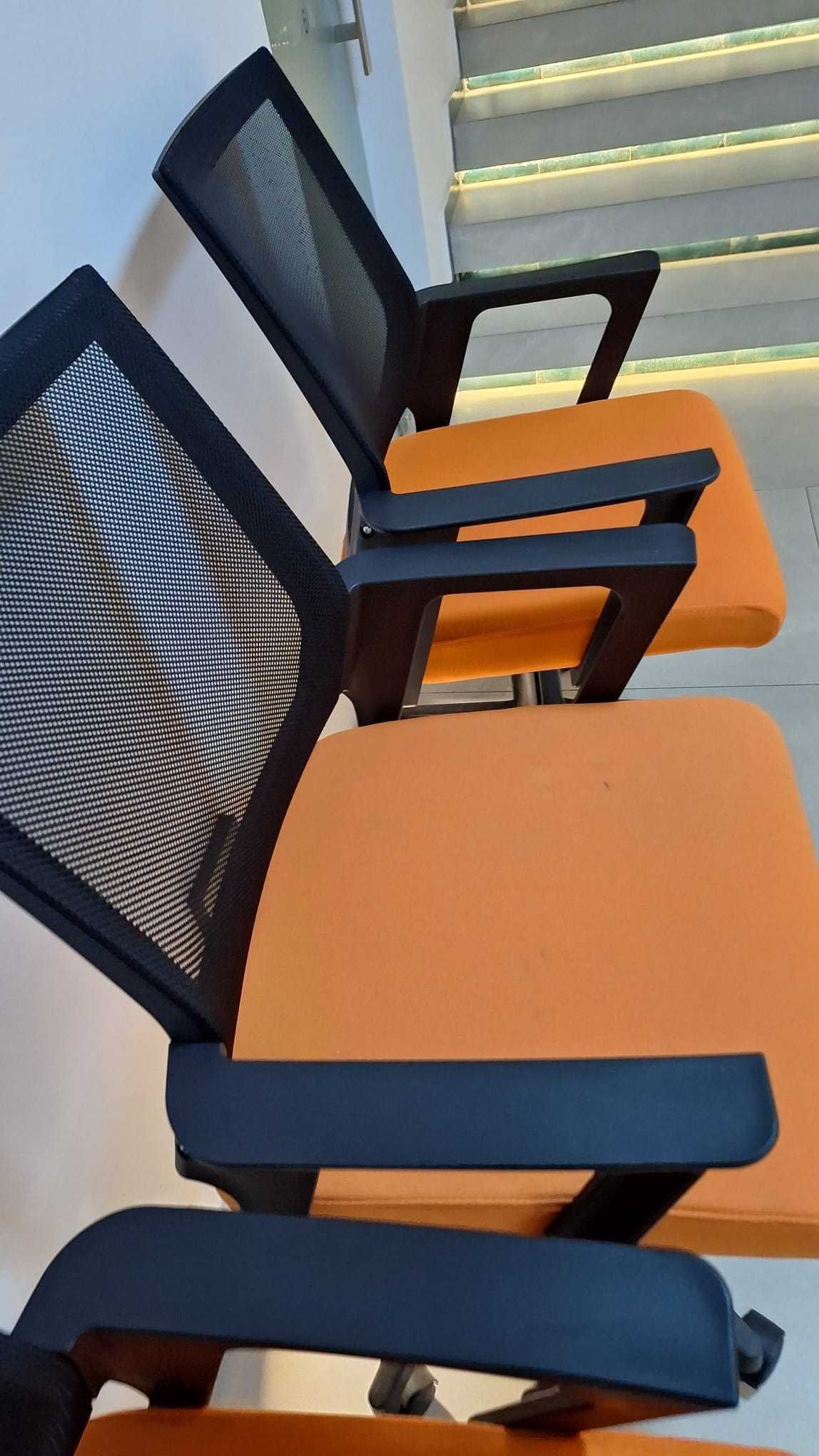 Scaun birou reglabil inaltime +tilt, portocaliu+negru