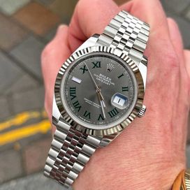 Часовници Rolex Datejust 41mm Wimbledon сребро