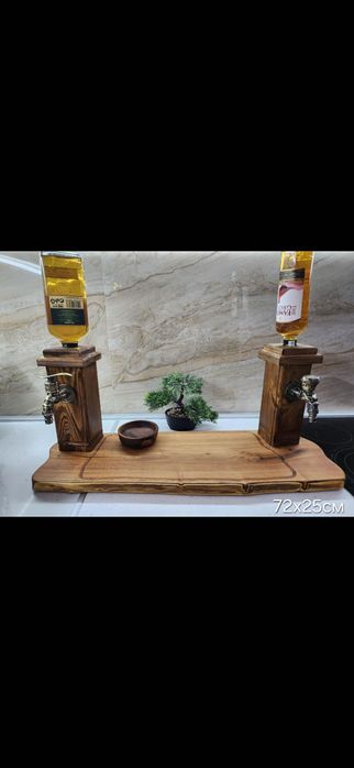 Диспенсър за алкохол Орех и Акация