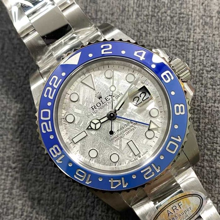 rolex gmt-master meteorite blue bazel