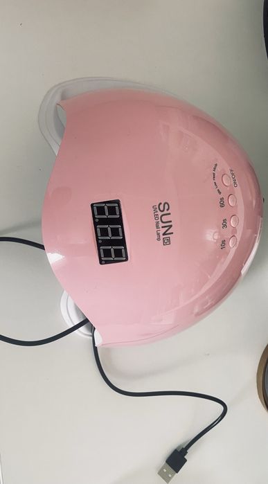 Лампа для сушки ногтей, подставка для рук, набор типс